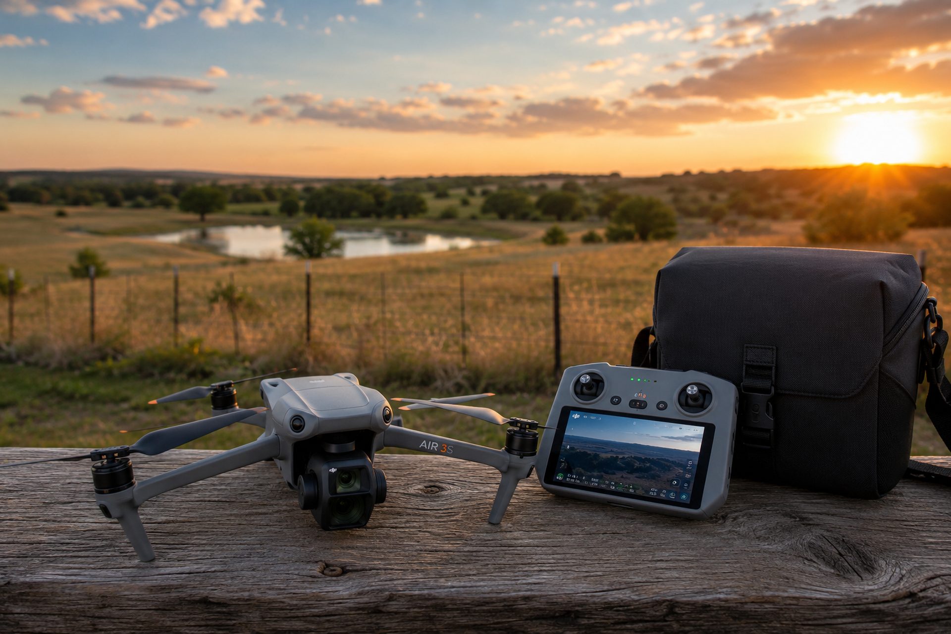 Aerial drone photography over North Central Texas